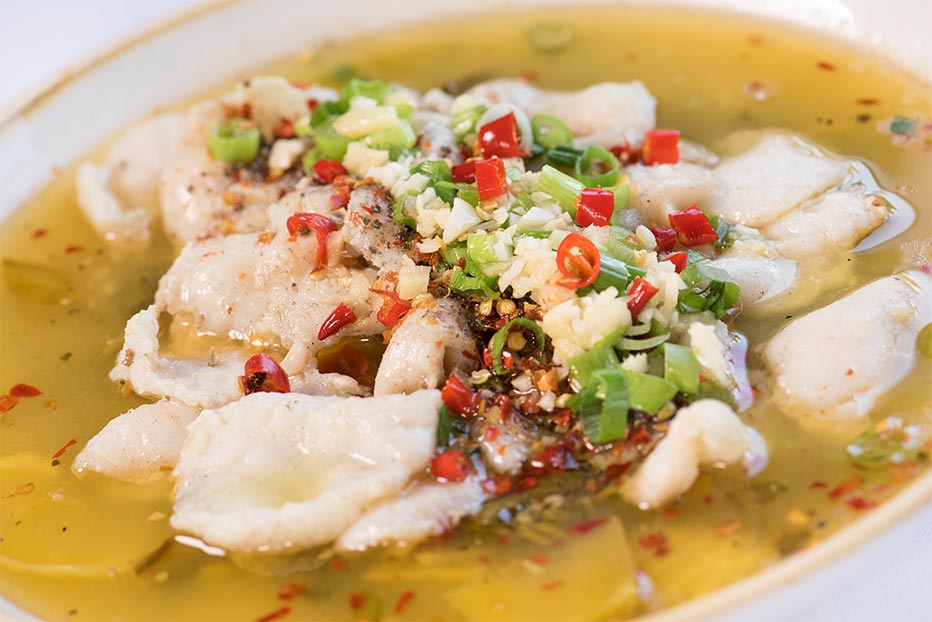 Boiled Fish with Pickled Cabbage & Sichuan Chili 